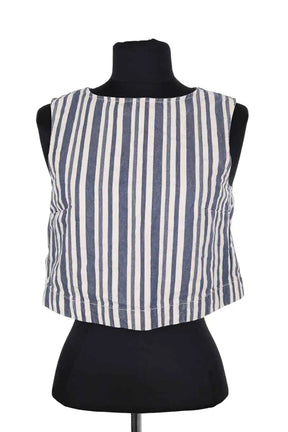 Top sans manche Sézane Bleu en Coton, taille XS - Seconde Main