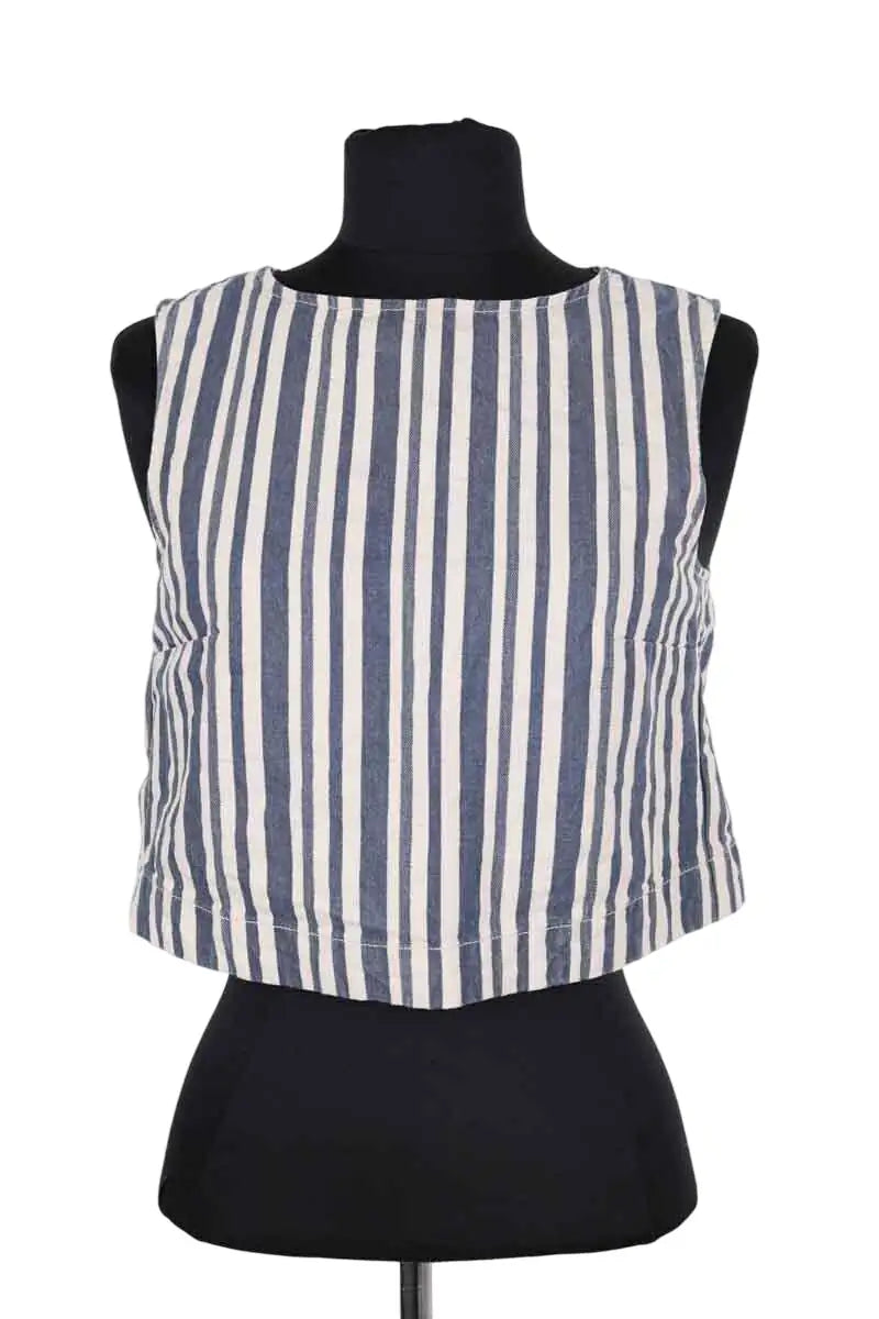 Top sans manche Sézane Bleu en Coton, taille XS - Seconde Main