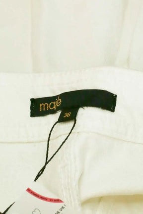 Mini short Maje Blanc en Coton