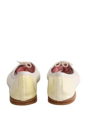 Ballerines Repetto Ecru en Cuir verni