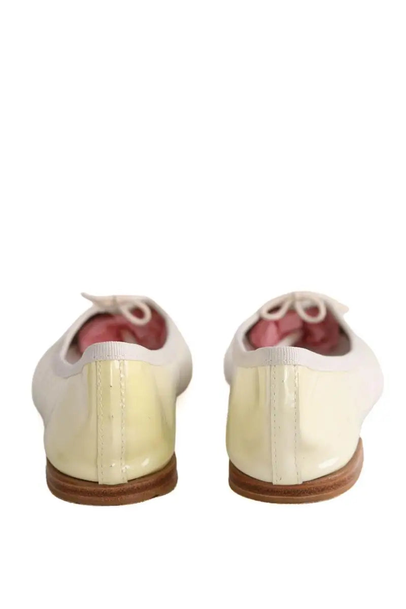 Ballerines Repetto Ecru en Cuir verni