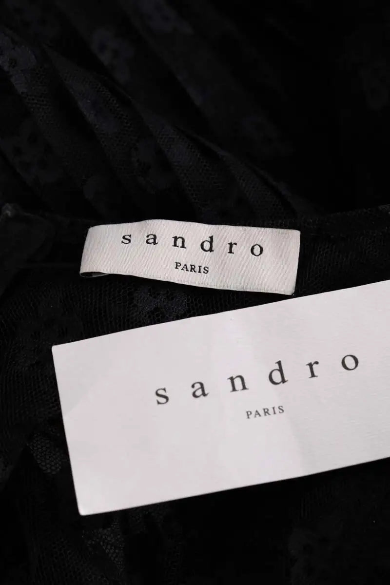 Robe Sandro Noir en Synthétique