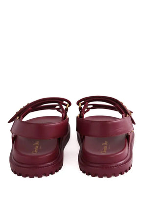 Sandales Dior DiorAct Bordeaux en Cuir