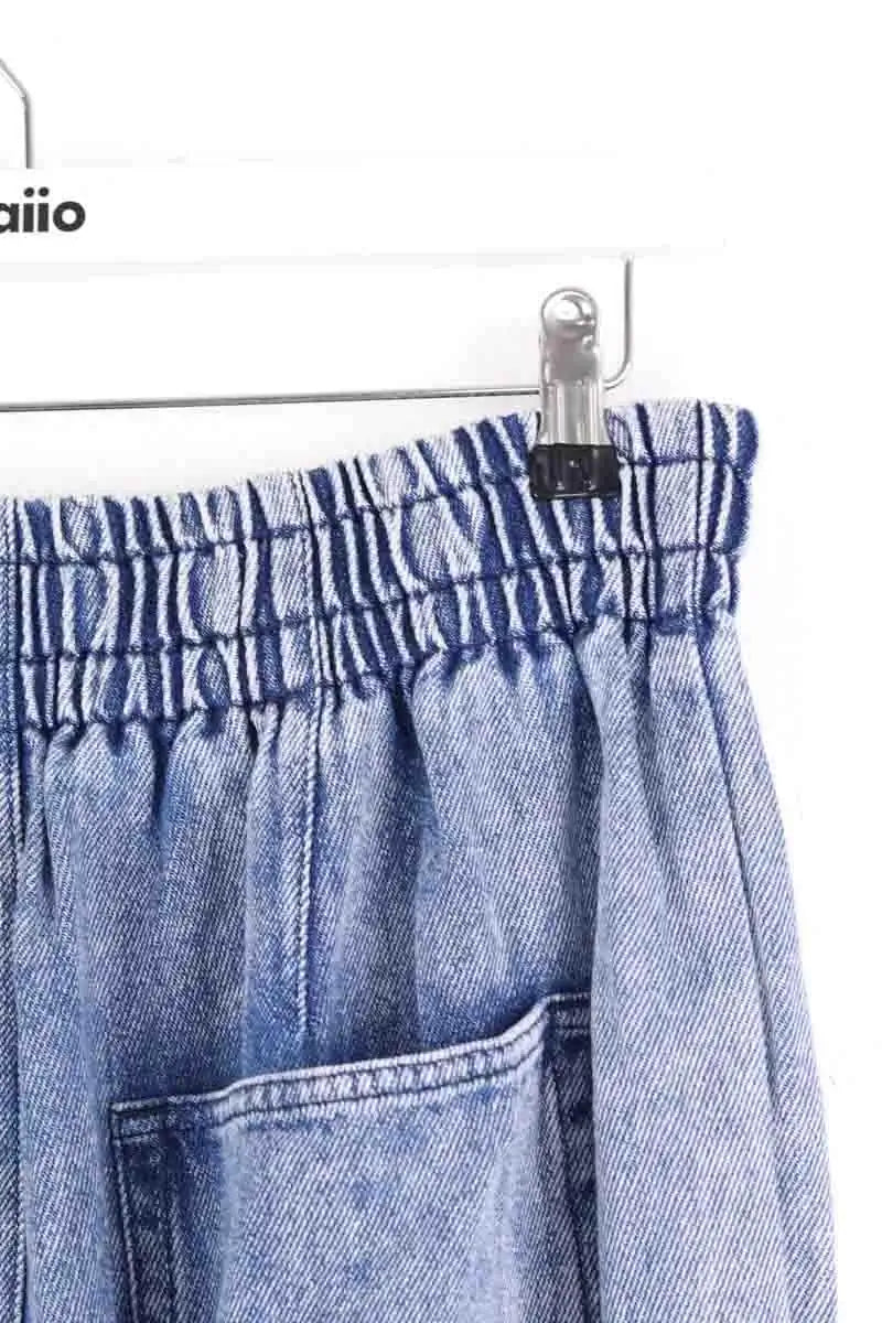 Pantalon droit Isabel Marant Bleu en Coton