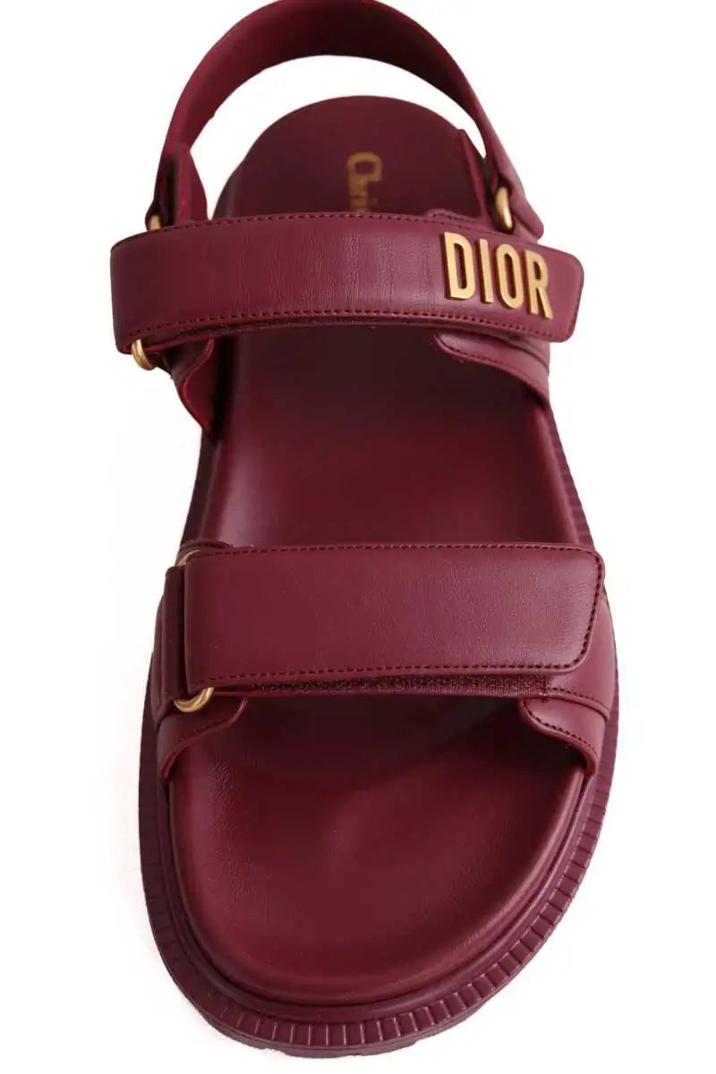 Sandales Dior DiorAct Bordeaux en Cuir