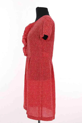 Robe Sandro Rouge en Soie