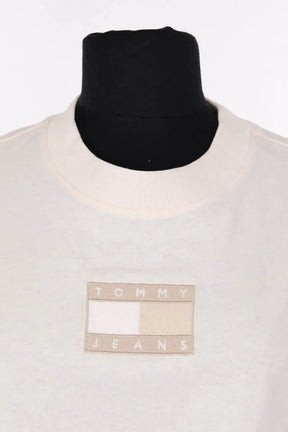 T-shirt Tommy Hilfiger Beige en Coton
