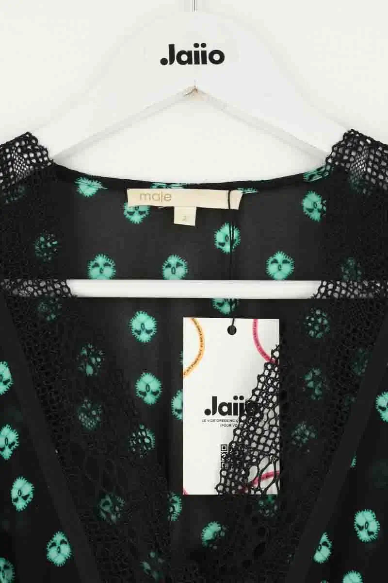 Robe Maje Noir en Viscose