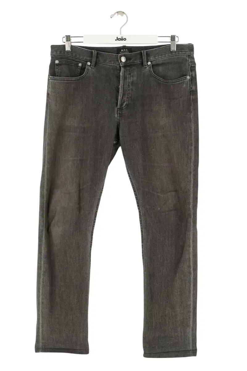 Jean droit APC Gris en Coton, taille M - Seconde Main