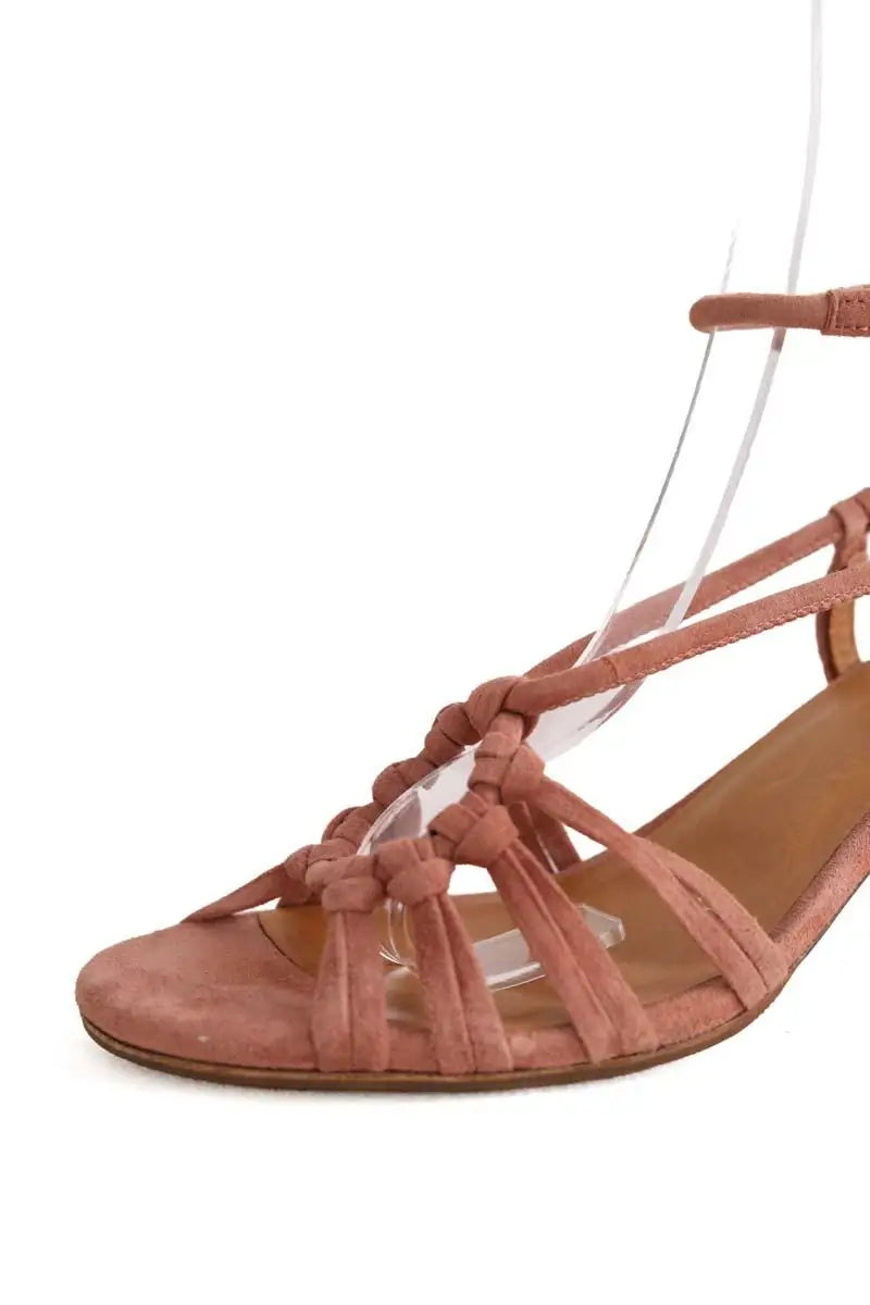 Sandales Sézane Rose en Daim