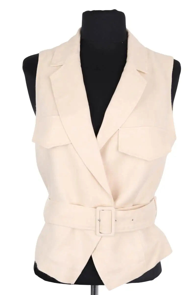 Veste Maison 123 Ecru en Viscose, taille XS - Seconde Main
