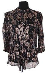 Blouse Ba&Sh Noir en Soie, taille XS - Seconde Main
