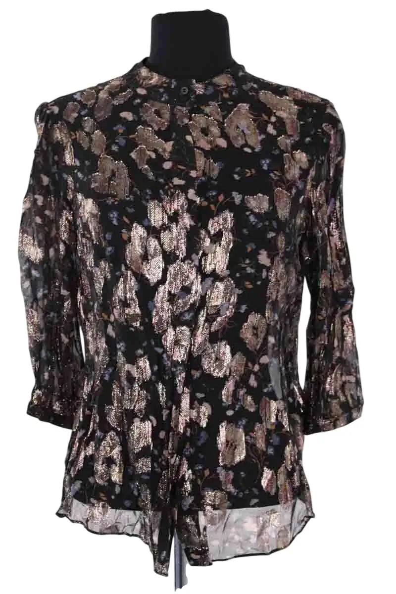 Blouse Ba&Sh Noir en Soie, taille XS - Seconde Main