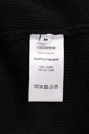Top sans manche Paco Rabanne Noir en Lin