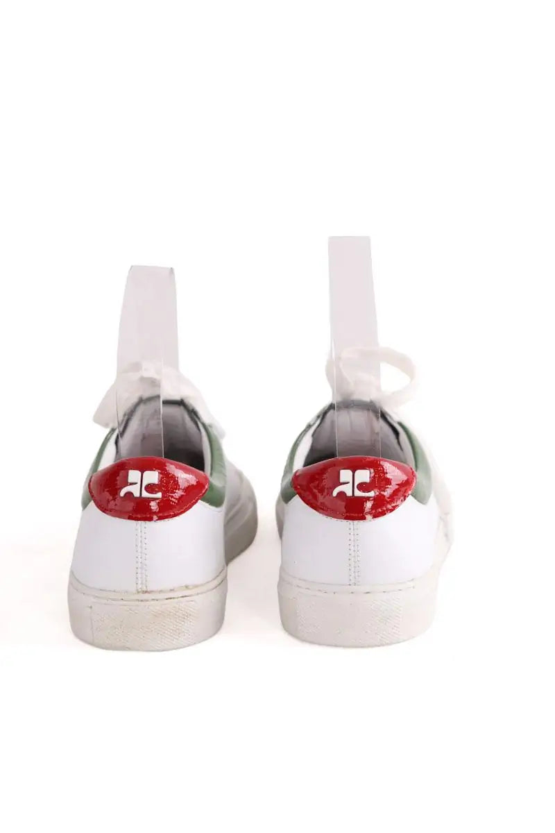 Baskets Courrèges Blanc en Cuir