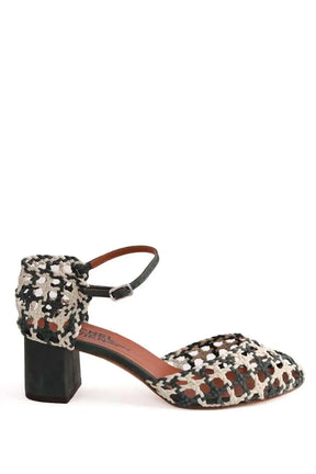 Talons Michel Vivien Vert en Cuir