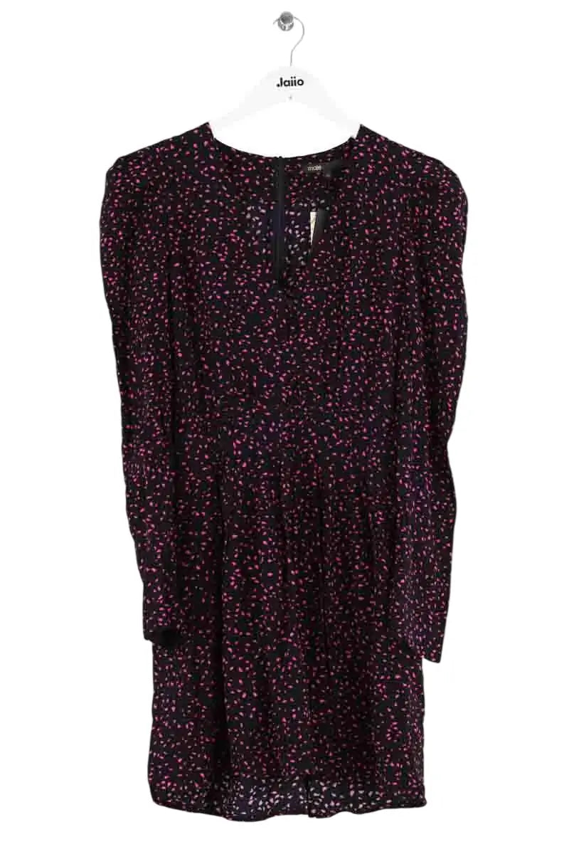 Robe Maje Noir en Viscose, taille S - Seconde Main