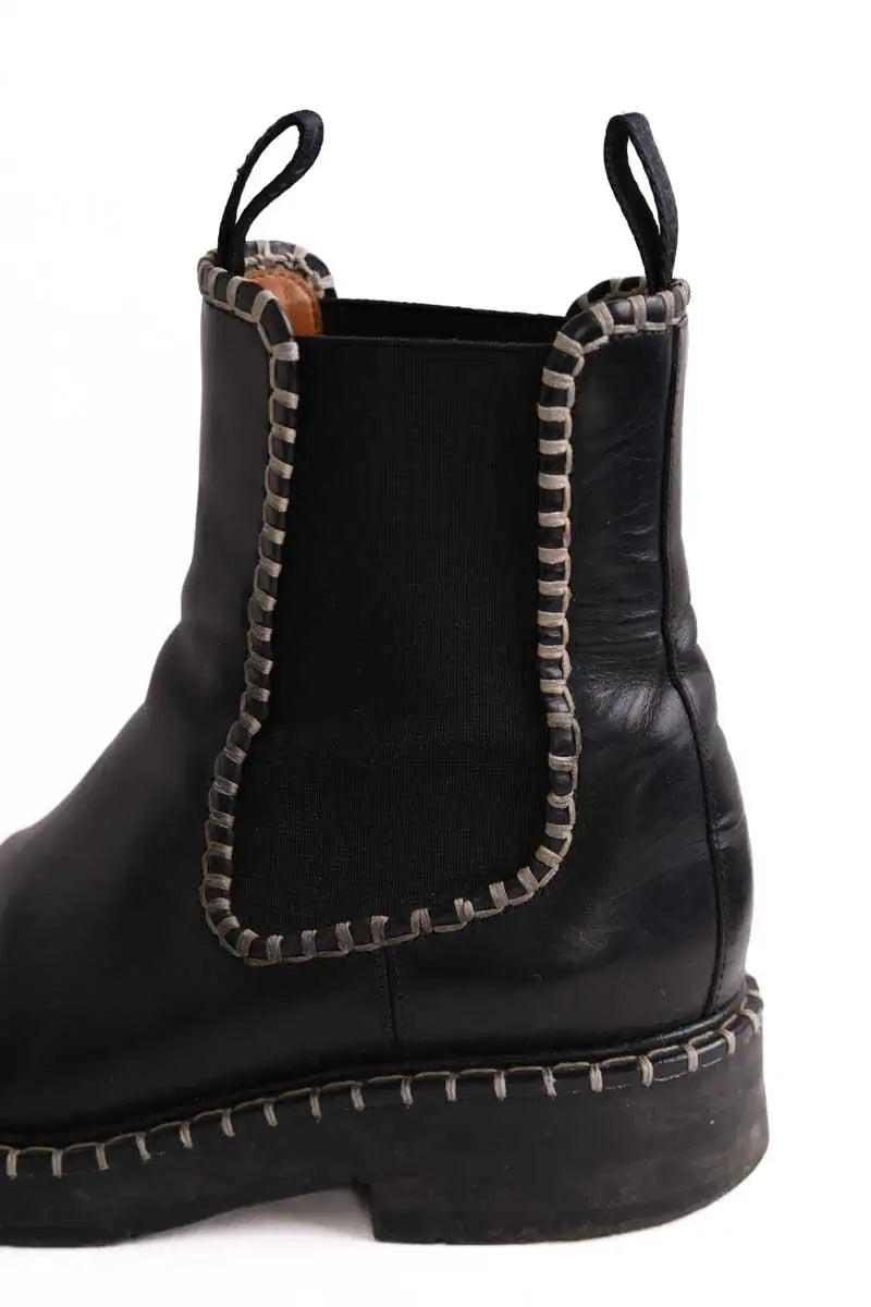 Bottes de motard Chloé Noir en Cuir