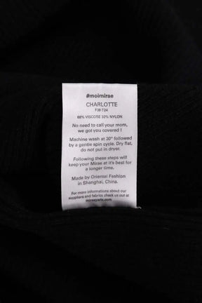 Top Mirae Paris Charlotte Noir en Viscose