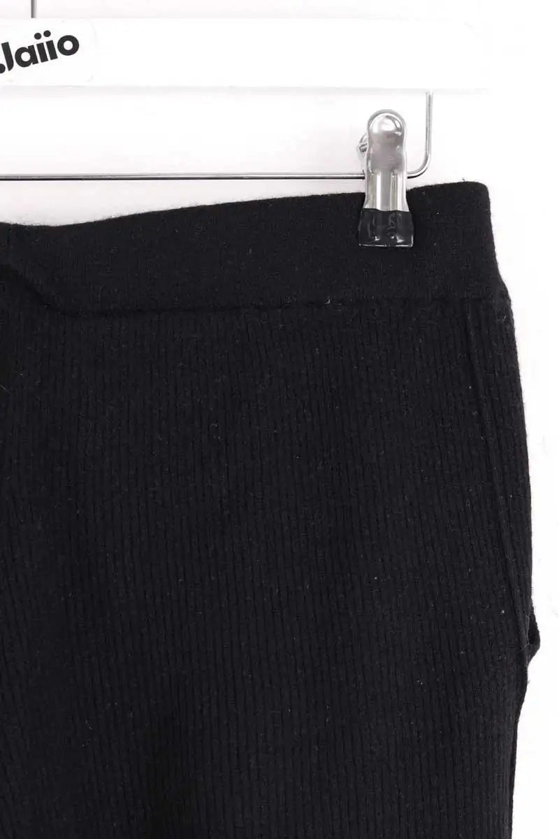Pantalon large The Kooples Noir en Laine
