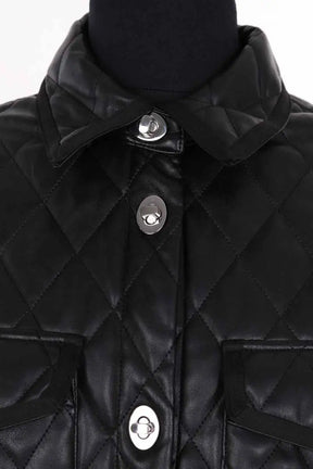 Manteau Maje Noir en Synthétique