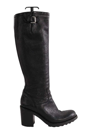 Bottes Free Lance Noir en Cuir, taille 38 - Seconde Main