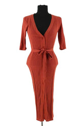 Robe Sessun Rouge en Coton, taille XS - Seconde Main