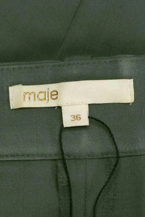 Pantalon Maje Kaki en Laine