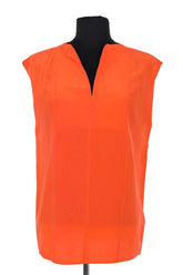 Top sans manche LK Bennett Orange en Soie, taille M - Seconde Main