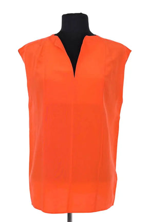 Top sans manche LK Bennett Orange en Soie, taille M - Seconde Main