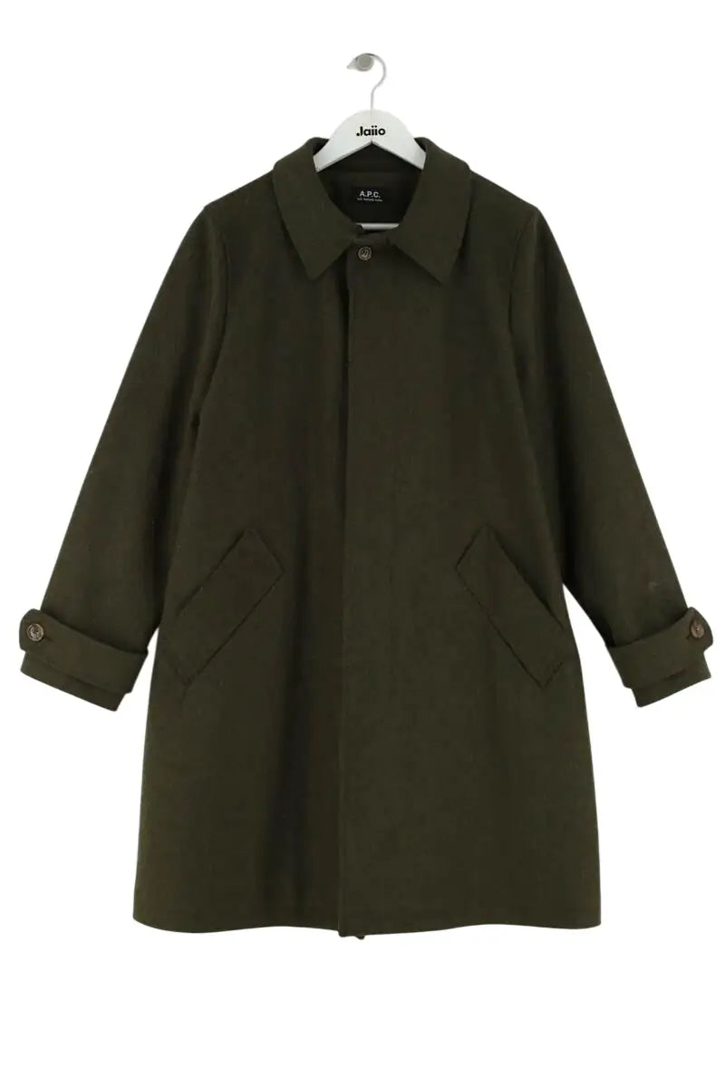 Manteau APC Kaki en Laine, taille M - Seconde Main