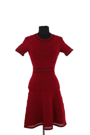 Robe Sandro Rouge en Synthétique, taille S - Seconde Main