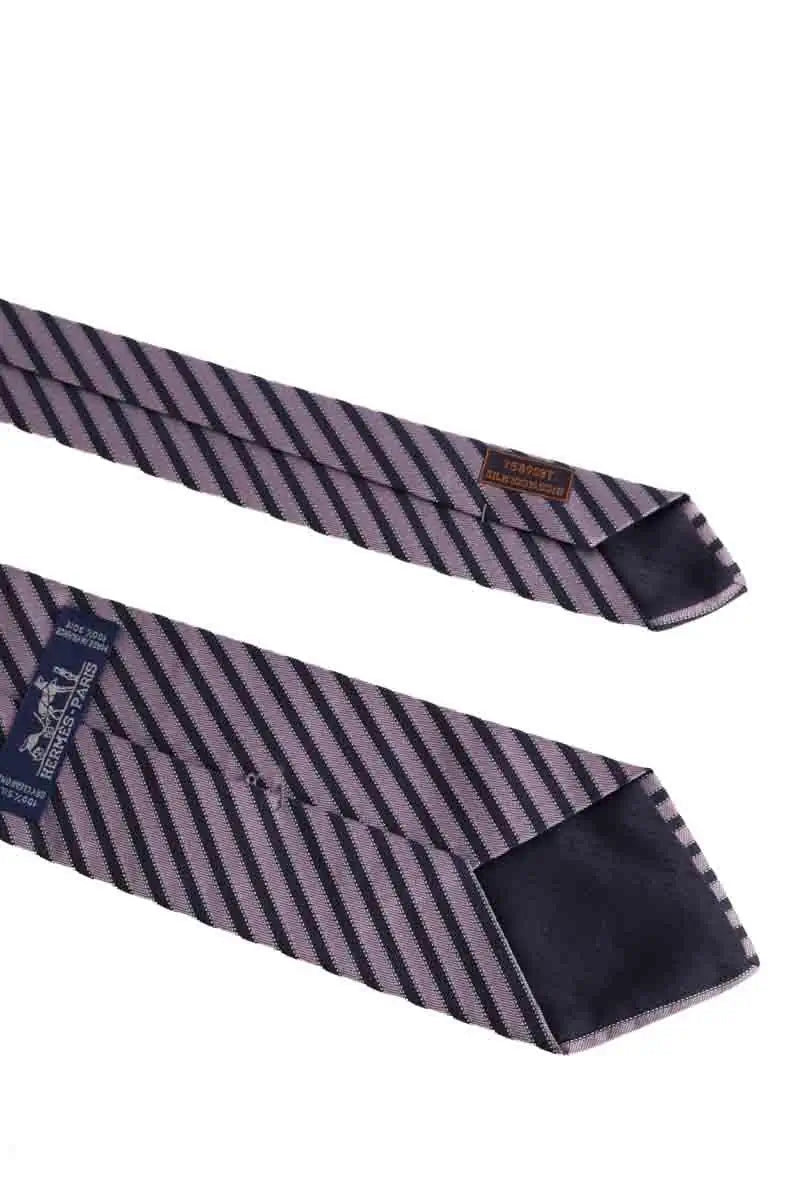 Cravate Hermès Violet en Soie