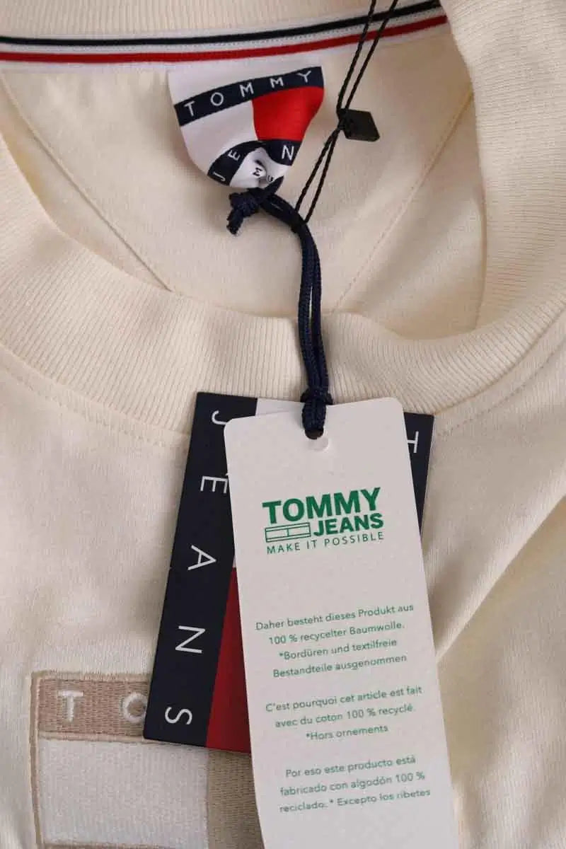T-shirt Tommy Hilfiger Beige en Coton