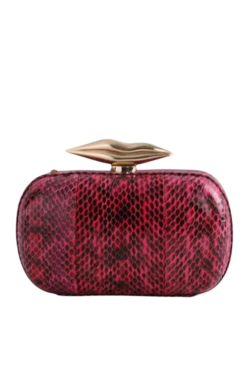 Pochette Diane Von Furstenberg Rose en Cuir - Seconde Main