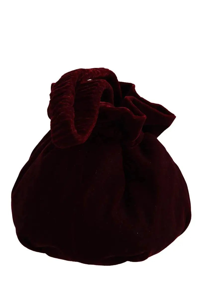 Sac à main Maria de la Orden Bordeaux en Velours