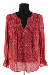 Blouse Ba&Sh Rouge en Synthétique, taille S - Seconde Main