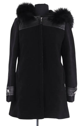 Manteau Claudie Pierlot Noir en Fourrure, taille S - Seconde Main