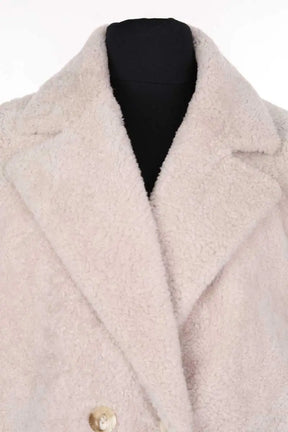 Manteau Hotel Particulier Beige en Cuir
