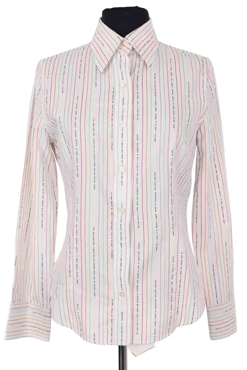 Chemise Etro Blanc en Coton, taille L - Seconde Main
