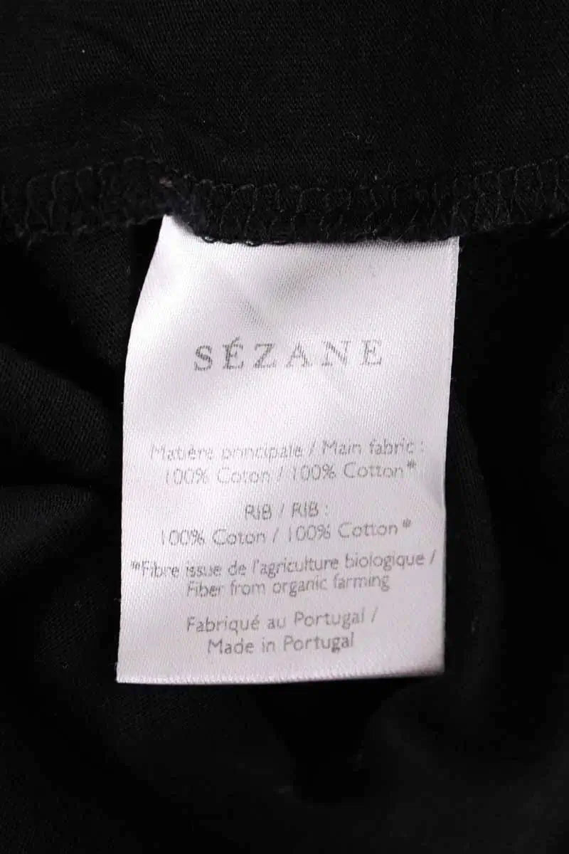 T-shirt Sézane Noir en Coton