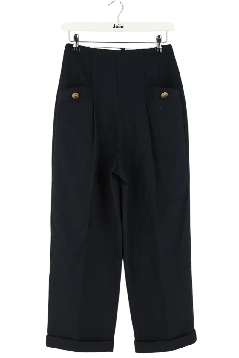 Pantalon Sandro Marine en Laine, taille S - Seconde Main