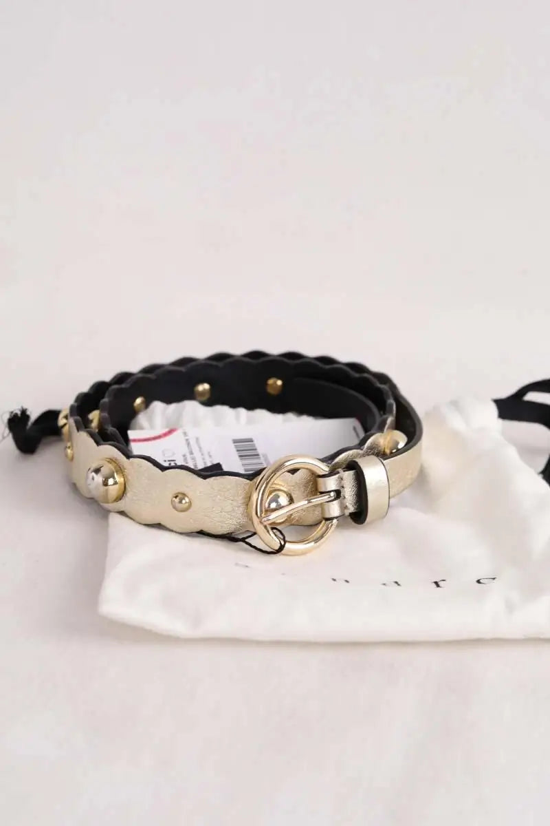 Ceinture en cuir Sandro Doré en Cuir