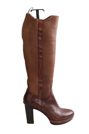 Bottes Santoni Marron en Cuir, taille 39 - Seconde Main