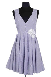 Robe Sandro Bleu en Coton, taille M - Seconde Main