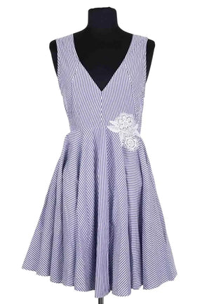 Robe Sandro Bleu en Coton, taille M - Seconde Main