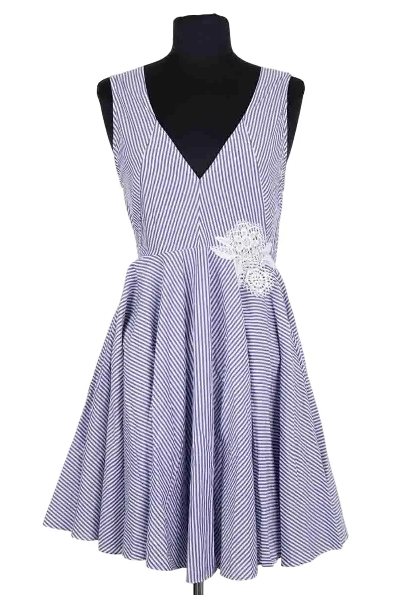 Robe Sandro Bleu en Coton, taille M - Seconde Main