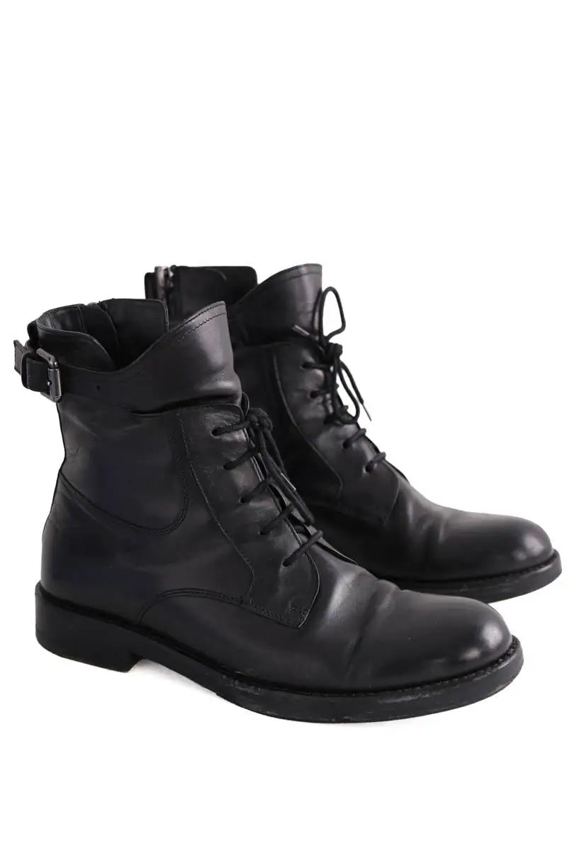 Boots à lacets Lanvin Noir en Cuir