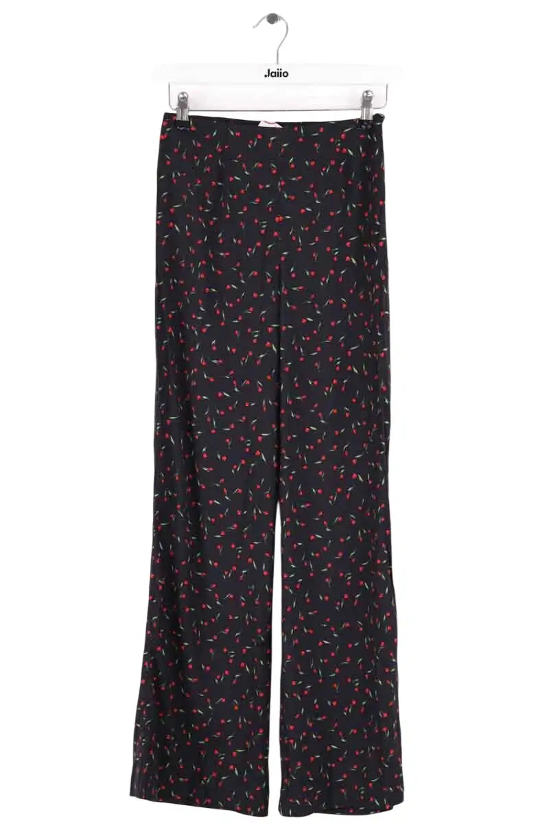Pantalon droit Rouje Noir en Viscose, taille XS - Seconde Main