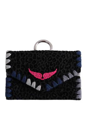 Porte-carte Zadig & Voltaire Anthracite en Daim - Seconde Main